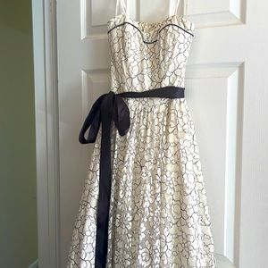 Black and White Sweetheart Ballgown